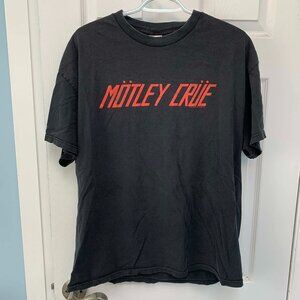 Black Vintage Motley Crue Band Tour T-shirt - Size XL